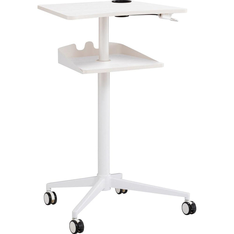 Safco Active Collection Vum Mobile Workstation - 25.3" x 19.8"47.8" - 2 Shelve(s) - Finish: White