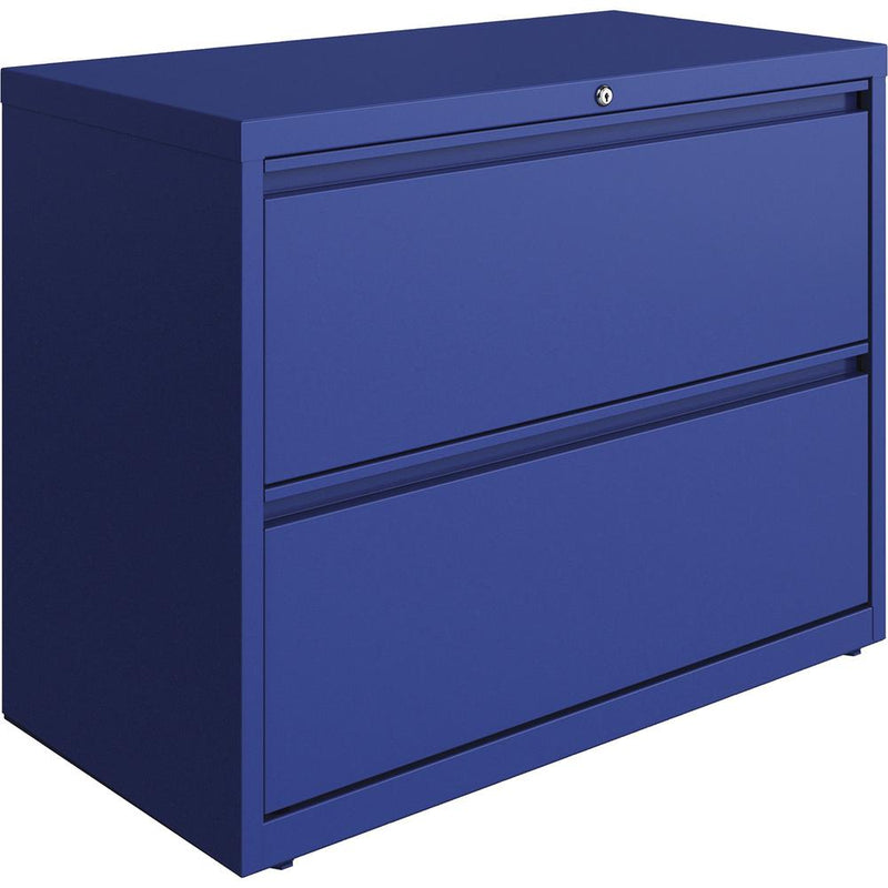 Lorell Fortress Series Lateral File - 36" x 18.6" x 28" - 2 x Drawer(s) for File - Letter, Legal, A4 - Lateral - Hanging Rail, Magnetic Label Holder, Durable, Nonporous Surface, Interlocking, Locking