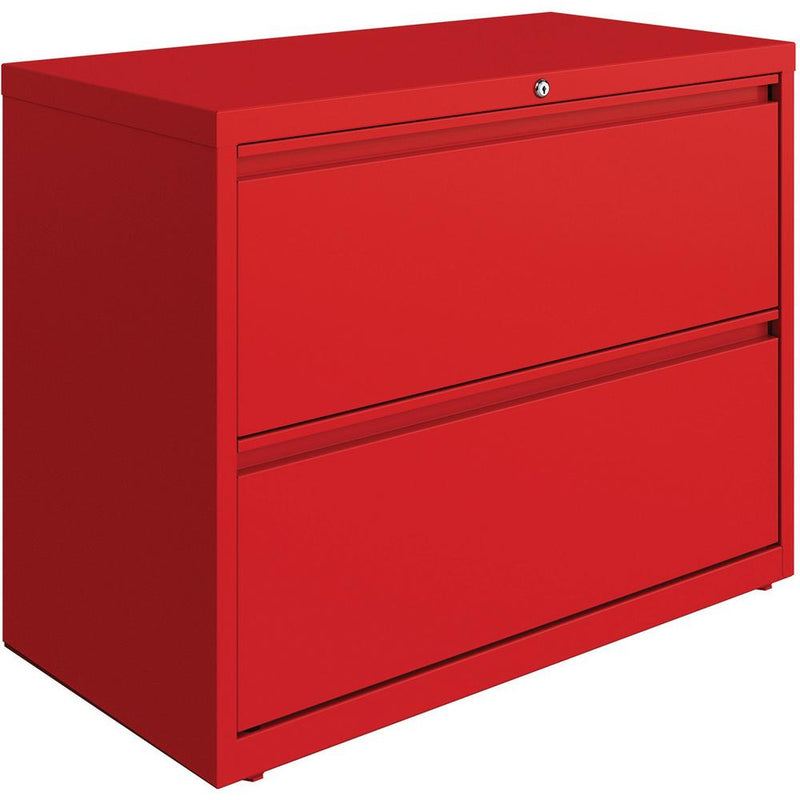 Lorell Fortress Series Lateral File - 36" x 18.6" x 28" - 2 x Drawer(s) for File - Letter, Legal, A4 - Lateral - Hanging Rail, Magnetic Label Holder, Durable, Nonporous Surface, Interlocking, Locking