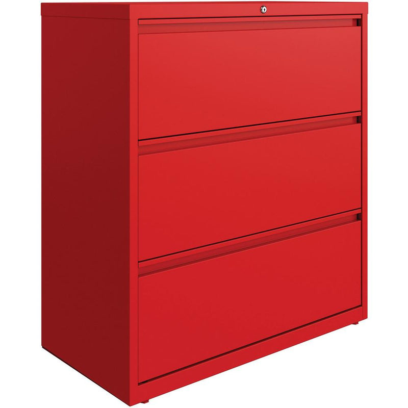 Lorell Fortress Series Lateral File - 36" x 18.6" x 40.3" - 3 x Drawer(s) for File - Letter, Legal, A4 - Lateral - Hanging Rail, Magnetic Label Holder, Durable, Nonporous Surface, Interlocking, Lockin