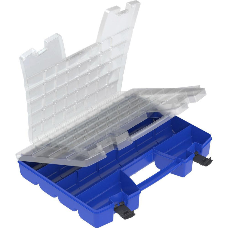 Akro-Mils Portable Organizer - External Dimensions: 13.4  Width x 18.3  Depth x 3.6  Height - Latching Closure - Blue, Clear, Black - For Multipurpose - 1 Each