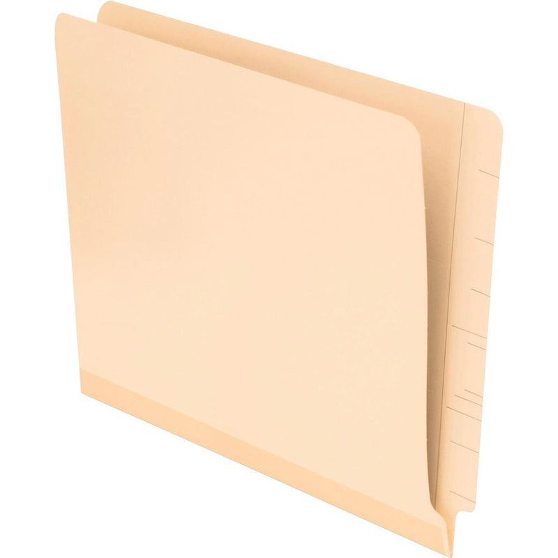 Pendaflex Letter Recycled End Tab File Folder - 8 1/2  x 11  - Poly - Manila - 10% Recycled - 100 / Box