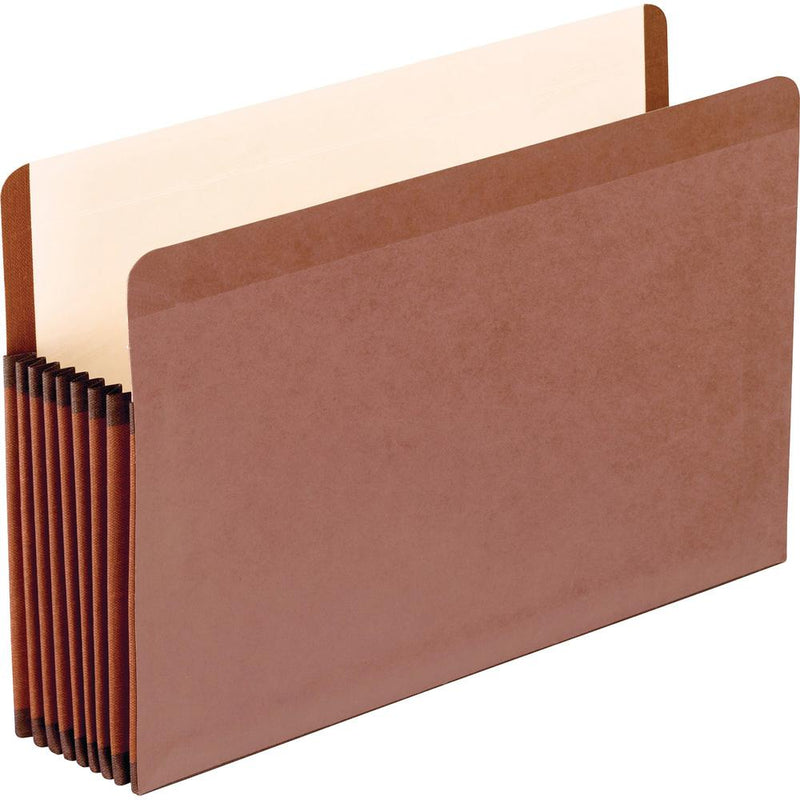 Pendaflex Straight Tab Cut Legal Recycled File Pocket - 8 1/2  x 14  - 7  Expansion - Red Fiber, Polyester - Red Fiber - 30% Recycled - 5 / Box