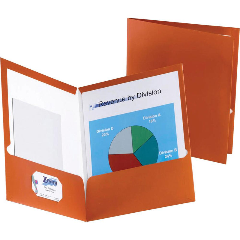 Oxford Letter Pocket Folder - 8 1/2  x 11  - 150 Sheet Capacity - 2 Pocket(s) - Paper - Copper - 25 / Box