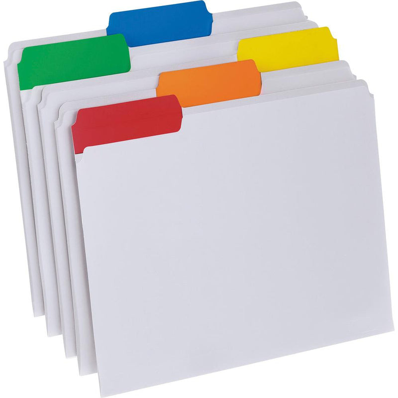 Pendaflex EasyView 1/3 Tab Cut Letter Top Tab File Folder - 8 1/2  x 11  - Top Tab Location - Assorted Position Tab Position - Poly - Clear - 25 / Box