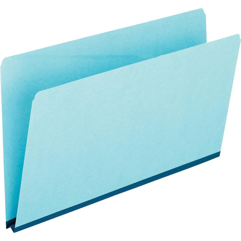 Pendaflex Legal Recycled Top Tab File Folder - 8 1/2  x 14  - 1  Expansion - Tyvek, Pressboard - Blue - 65% Recycled - 25 / Box