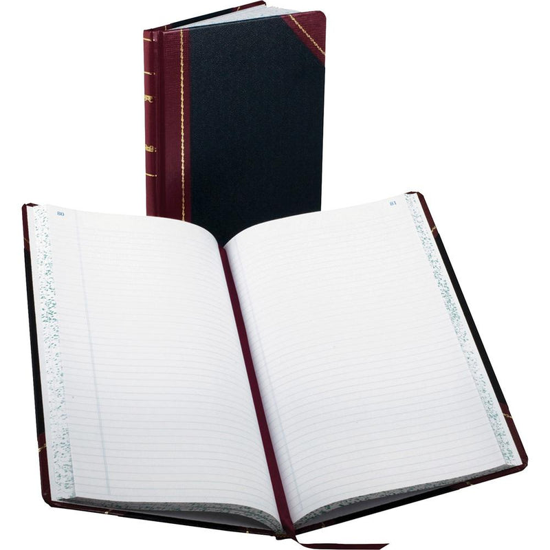 Boorum & Pease Boorum 9 Series Record Rule Account Books - 300 Sheet(s) - Thread Sewn - 8.62  x 14.12  Sheet Size - Red - White Sheet(s) - Blue, Red Print Color - Black, Red Cover - 1 Each