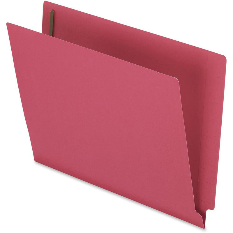 Pendaflex Letter Recycled End Tab File Folder - 8 1/2  x 11  - 3/4  Expansion - 2 Fastener(s) - 2  Fastener Capacity for Folder - Red - 10% Recycled - 50 / Box