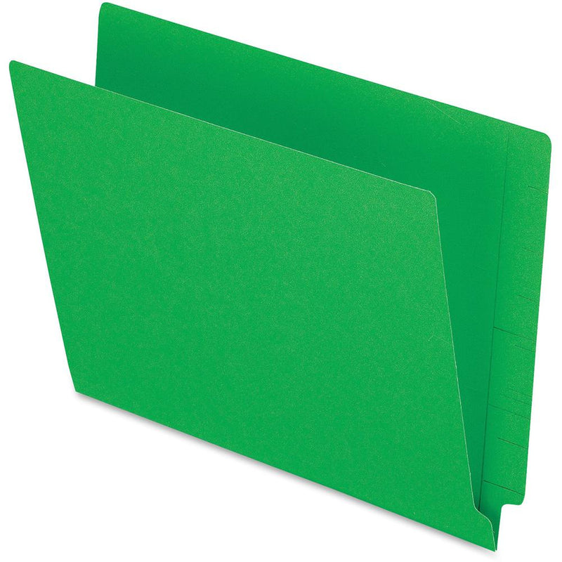 Pendaflex Letter Recycled End Tab File Folder - 8 1/2  x 11  - 3/4  Expansion - Green - 10% Recycled - 100 / Box