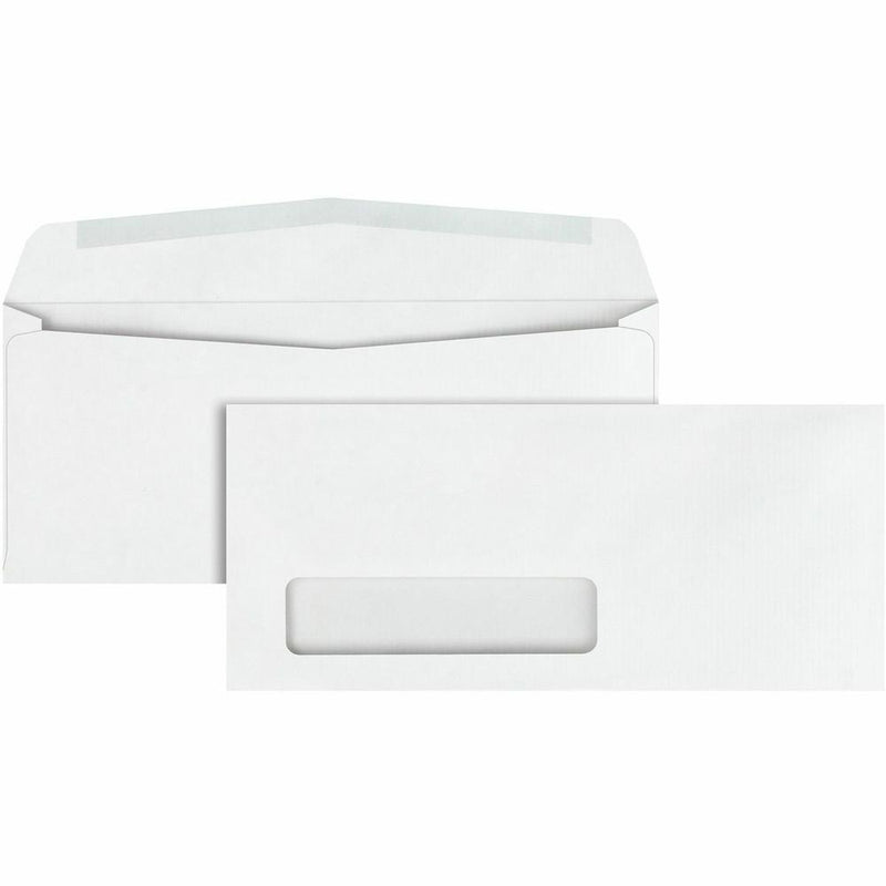 Quality Park No. 10 Single Window Business Envelopes with Embossed Ridges - Single Window -