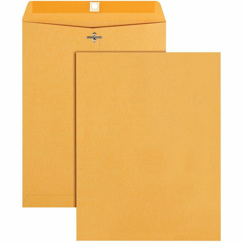 Quality Park 9-1/2 x 12-1/2 Clasp Envelopes with Deeply Gummed Flaps - Clasp -