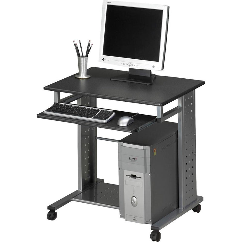 Mayline Mobile Workstation - For - Table TopRectangle Top - 29.75" Height x 29.75" Width x 23.50" Depth - Assembly Required - Charcoal Black - Steel - 1 Each