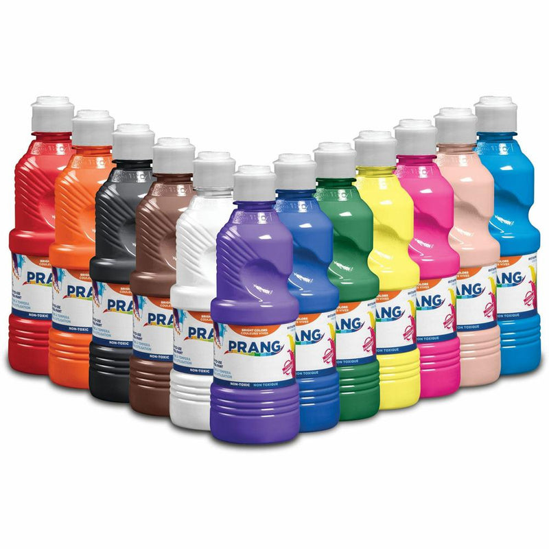 Prang Liquid Tempera Paint - 16 oz - 12 / Set - Assorted