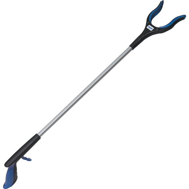 Ettore Grip 'n Grab Multipurpose Pickup Tool - 32  Reach - Articulating Head, Rust Proof, Comfortable Handle, Comfortable Handle - Rubber, Aluminum, Plastic - Blue - 1 Each