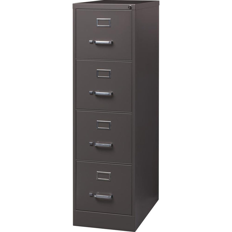 Lorell Fortress Series 26-1/2" Commercial-Grade Vertical File Cabinet - 15" x 26.5" x 52" - 4 x Drawer(s) for File - Letter - Vertical - Label Holder, Drawer Extension, Ball-bearing Suspension, Heavy