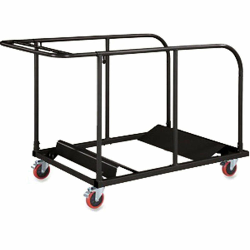 Lorell Round Planet Table Trolley Cart - Steel - x 52" Width x 32.8" Depth x 40.2" Height - Charcoal - For 16 Devices - 1 Each