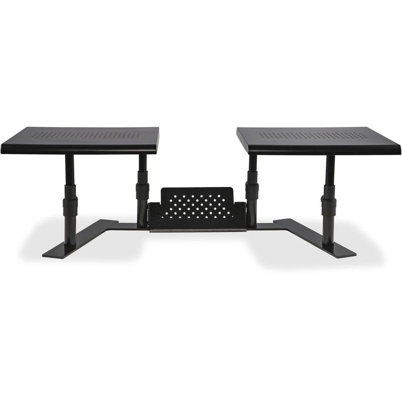 Allsop Metal Art ErgoTwin Height Adjustable Dual Monitor Stand - (31883) - 20 lb Load Capacity - 8.4  Height x 32  Width x 14  Depth - Desktop - Steel - Pearl Black