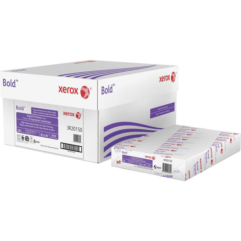 Xerox Bold Digital Printing Paper - White - 100 Brightness - 8 1/2  x 14  - 28 lb Basis Weight - 500 / Ream - White