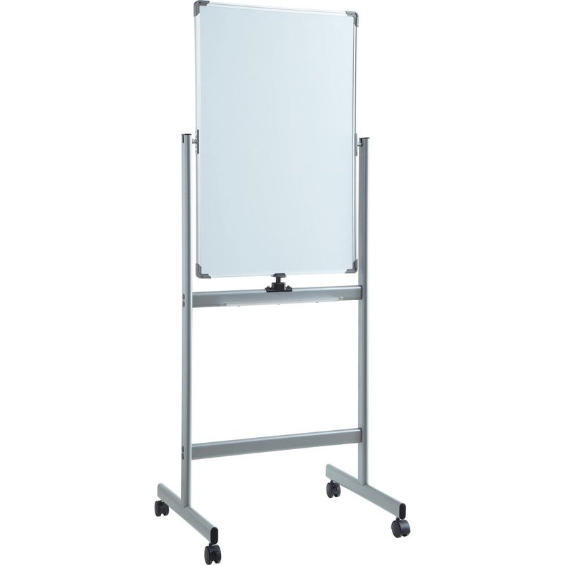 Lorell Double-sided Magnetic Whiteboard Easel - 24  (2 ft) Width x 36  (3 ft) Height - White Surface - Square - Vertical - Floor Standing - Magnetic - 1 Each