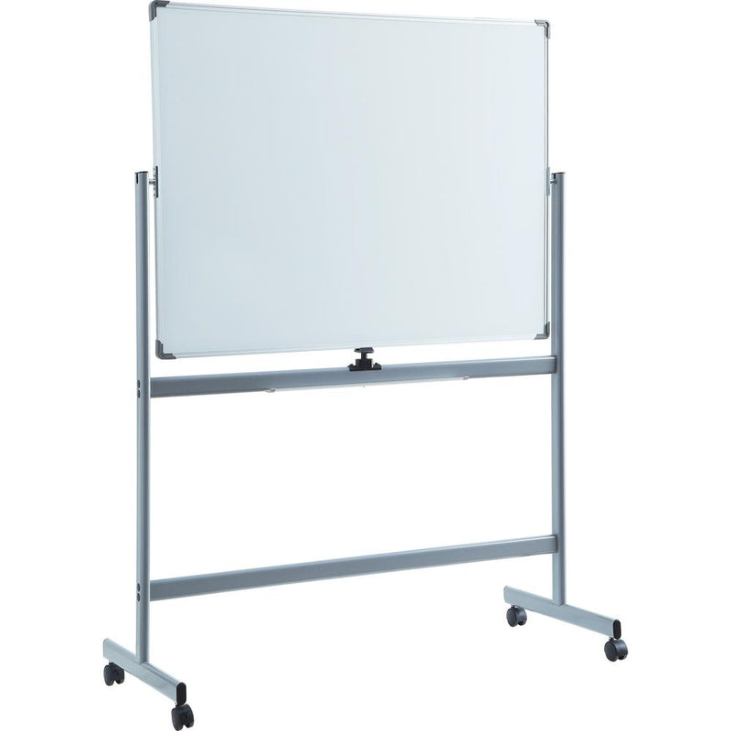 Lorell Double-sided Magnetic Whiteboard Easel - 48  (4 ft) Width x 36  (3 ft) Height - White Surface - Rectangle - Floor Standing - Magnetic - 1 Each