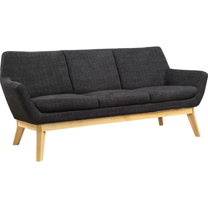 Lorell Quintessence Collection Sofa - 19.8" x 73.3"32.8" - Finish: Black