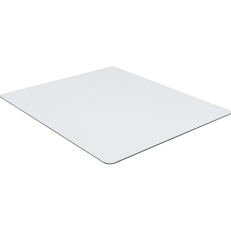 Lorell Tempered Glass Chairmat - Floor - 50" Length x 44" Width x 0.250" Thickness - Rectangular - Tempered Glass - Clear - 1Each