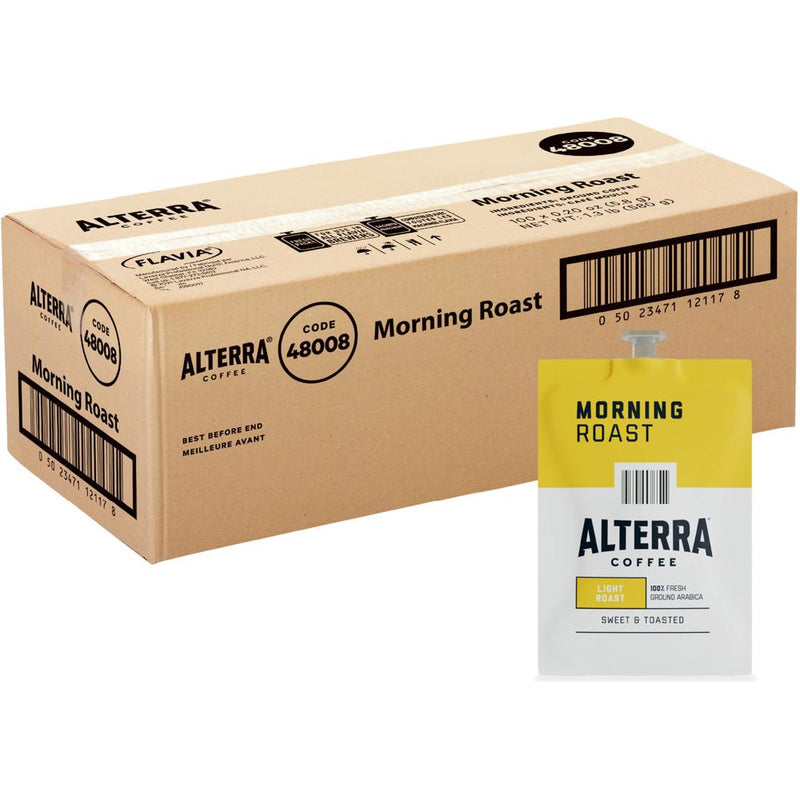 Alterra Freshpack Morning Roast Coffee - Compatible with Flavia Aroma, Flavia Barista, FLAVIA Creation 600, Flavia Creation 500, Flavia Creation 200, Flavia Creation 150, Flavia Creation 300 - Light/S