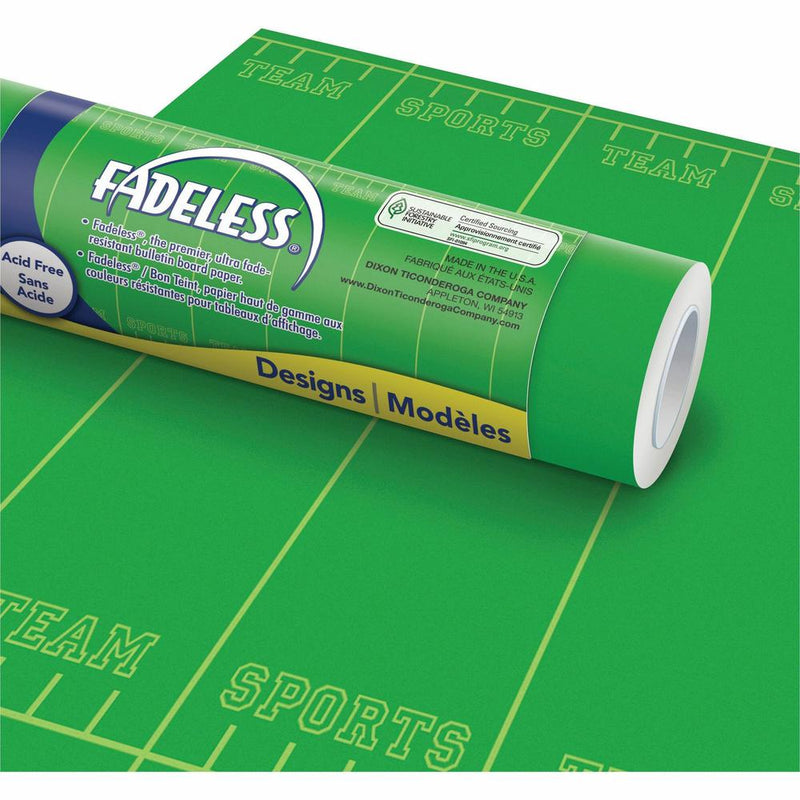 Fadeless Bulletin Board Paper Rolls - Classroom, Door, File Cabinet, School, Home, Office Project, Display, Table Skirting, Party, Decoration - 48 Width x 50 ftLength - 1 Roll - Team Sports - Paper