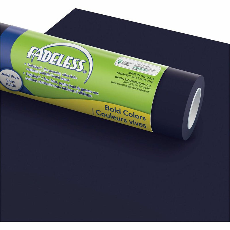 Fadeless Bulletin Board Art Paper - ClassRoom Project, Home Project, Office Project - 3 Height x 48 Width x 50 ftLength - 1 / Roll - Rich Blue