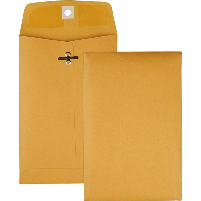 Quality Park 5 x 7-1/2 Clasp Envelopes with Deeply Gummed Flaps - Clasp -