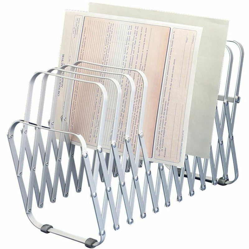 LEE Flexible Expandable Collator/Sorter/File - 24 - 7  Height x 11  Width x 10.5  DepthDesktop - 22% Recycled - Silver - Aluminum - 1 Each