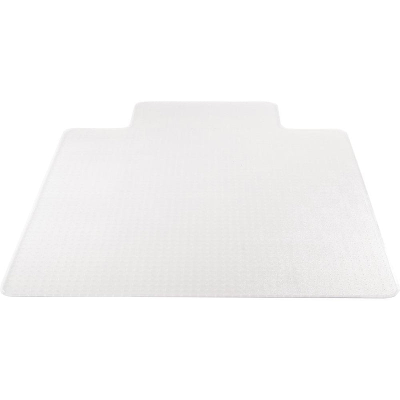 Lorell Medium-Pile Wide Lip Chairmat - 60" Length x 46" Width x 0.133" Thickness - Lip Size 12" Length x 25" Width - Rectangular - Vinyl - Clear - 1Each