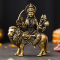 WORTH NEXT 3 Brass Maa Durga Idol | Goddess Durga MATA Murti for Temple, Puja & Home Decor | Religious Gift for Navratri & Housewarming (Weight-70gm)
