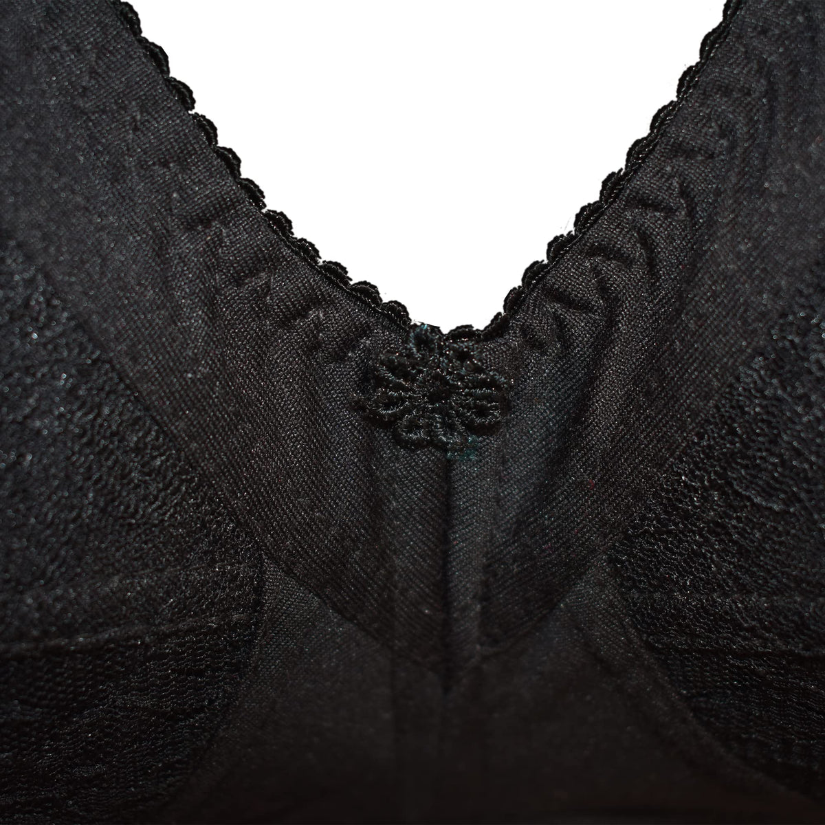 Cotton Plain Lovable Non-Padded Wirefree Seemed Bra Full Coverage for Women