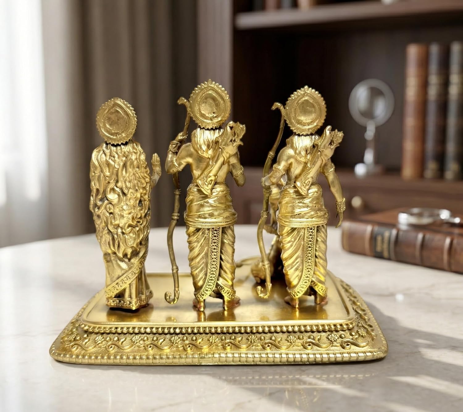 Jaipur Metals Ram Darbar Idol 100% Pure Brass | Lord Ram, Sita, Lakshman & Hanuman Spiritual Pooja Murti | Auspicious Home Temple Decor | Ideal for Gifting (Copy)