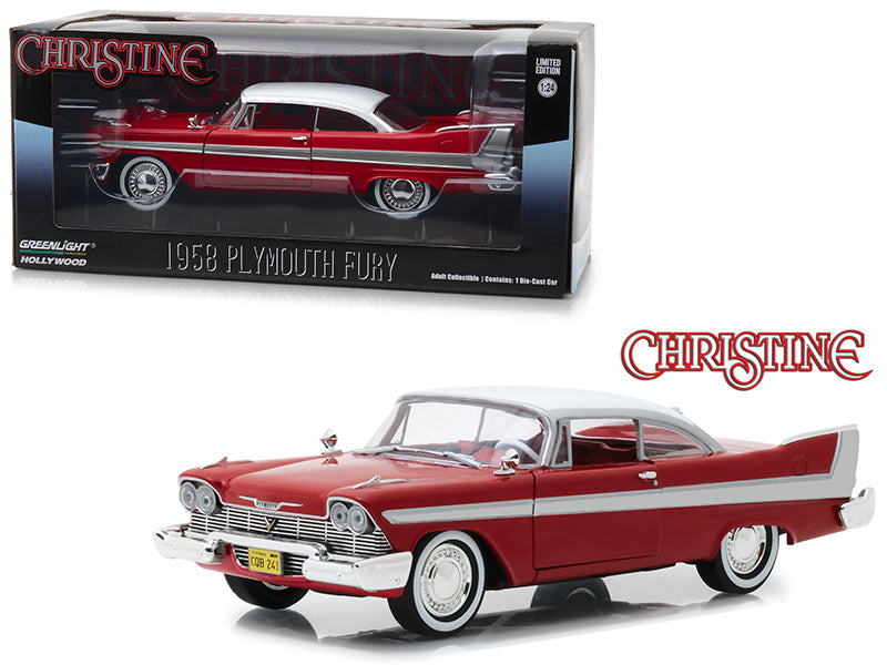 1958 Plymouth Fury Red with White Top Christine (1983) Movie 1/24 Diecast Model Car by Greenlight