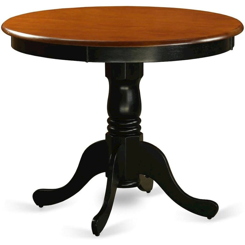 Antique Table 36  Round with Black and Cherry Finish