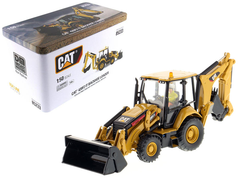 CAT Caterpillar 420F2 IT Backhoe Loader with Operator "High Line Series" 1/50 Diecast Model by Diecast Masters