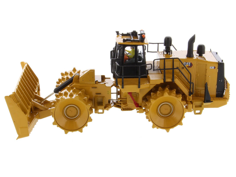 CAT Caterpillar 836 Landfill Compactor Yellow "High Line" Series 1/50 Diecast Model by Diecast Masters