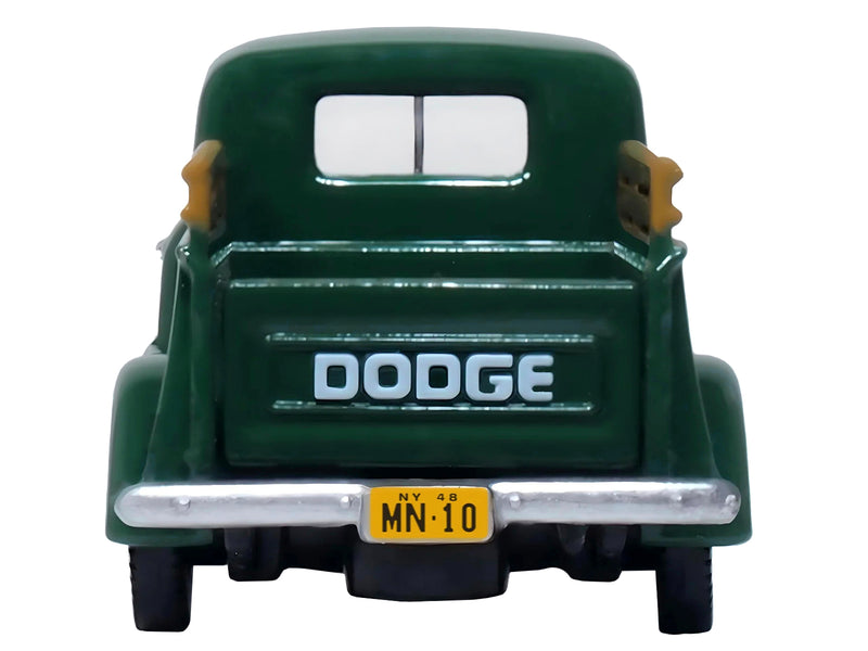 1948 Dodge B-1B Pickup Truck Green Railway Express Agency 1/87 (HO) Scale Diecast Model Car by Oxford Diecast