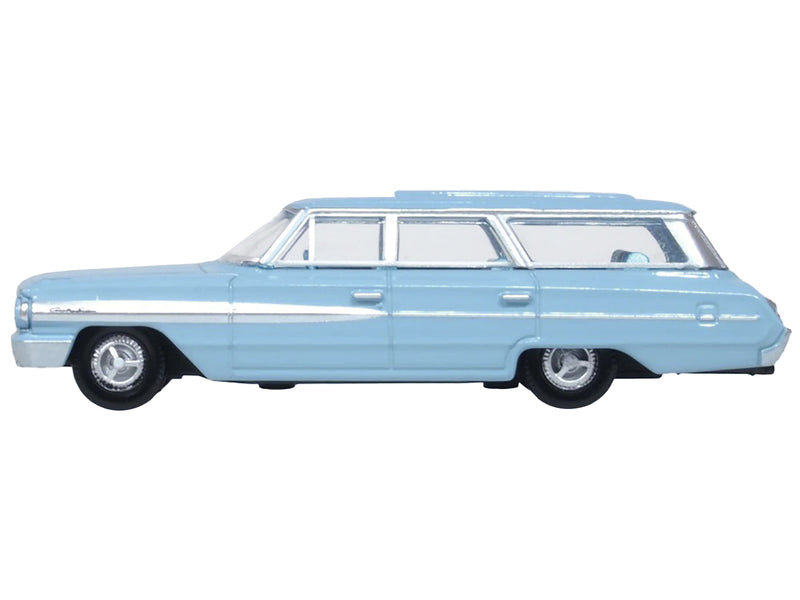 1964 Ford Country Sedan Skylight Blue 1/87 (HO) Scale Diecast Model Car by Oxford Diecast