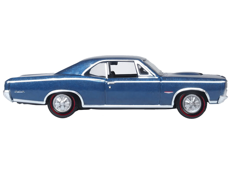 1966 Pontiac GTO Fontaine Blue Metallic 1/87 (HO) Scale Diecast Model Car by Oxford Diecast