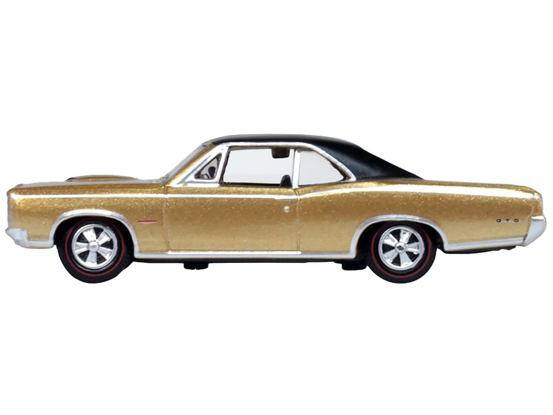 1966 Pontiac GTO Martinique Bronze Metallic with Black Top 1/87 (HO) Scale Diecast Model Car by Oxford Diecast