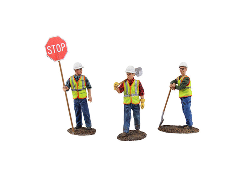 Diecast Metal Construction Figures 3pc Set