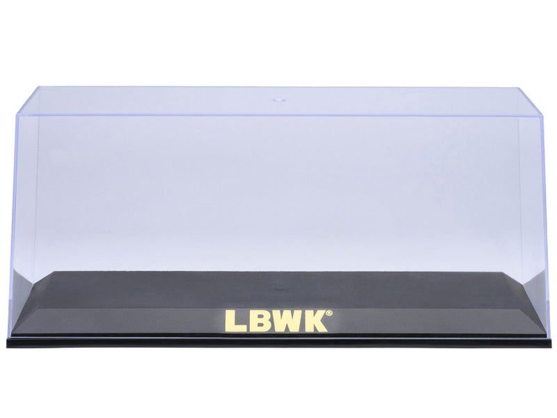 Collectible Display Show Case with Black Plastic Base and Gold "LBWK" Logo for 1/18-1/24 Scale Model Cars by Autoart