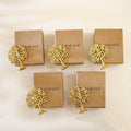 BEHOMA 100% Pure Brass (8.5 cm) Kalpvriksh Tree with Birds Set - Set of 5