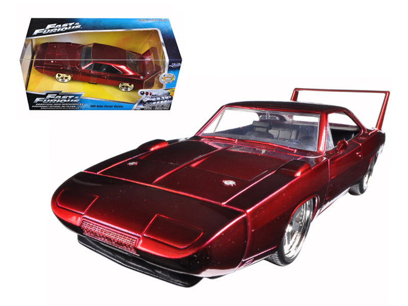 1969 Dodge Charger Daytona Red Fast & Furious 7 (2015) Movie 1/24 Diecast Model Car by Jada