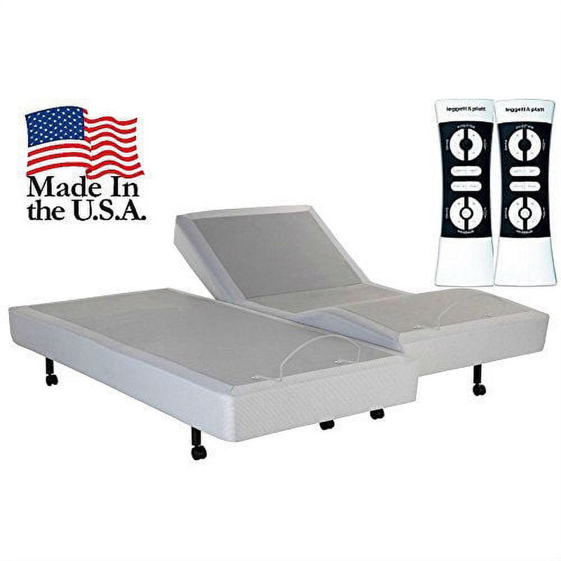 Split King Heavy Duty Adjustable Bed Base with Wall-hugger Design