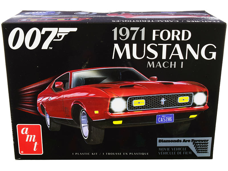 Skill 2 Model Kit 1971 Ford Mustang Mach 1 (James Bond 007) Diamonds are Forever (1971) Movie 1/25 Scale Model by AMT