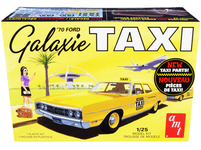 Skill 2 Model Kit 1970 Ford Galaxie Taxi with Luggage 1/25 Scale Model by AMT